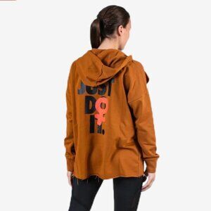 Nike Rebel Slash Hoodie with Raw Hem